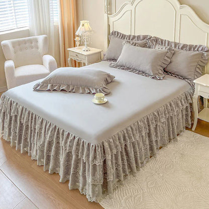 🌸 Čipkasta posteljna krila v kompletu 3 kosov – tvoja spalnica takoj postane romantičen raj miru in elegance! ✨🛏️
