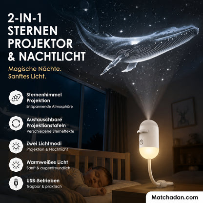 🌌✨ Csillagvetítő és éjszakai lámpa – varázslatos hangulat otthon