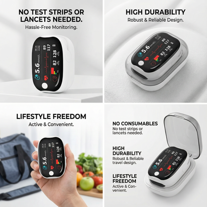 🩺 Laser Glucose Monitor – Brez bolečin, hitro in natančno merjenje krvnega sladkorja!