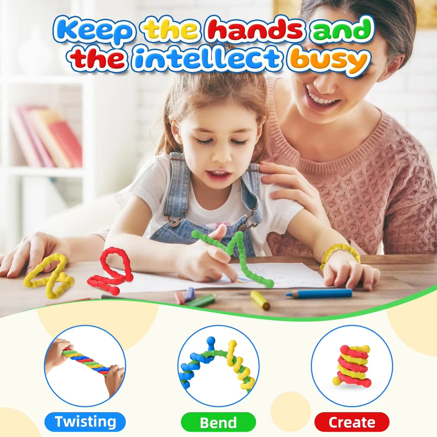 【🔥4 slogi in 4 barve】Silikonska senzorična palica