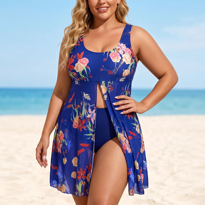 👙 Cvetlične enodelne kopalke z oblikovanjem figure 🌸