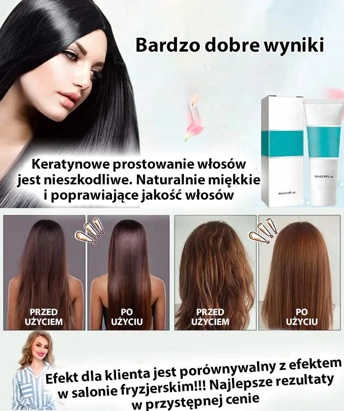 ✨Krema za ravnanje las s keratinom