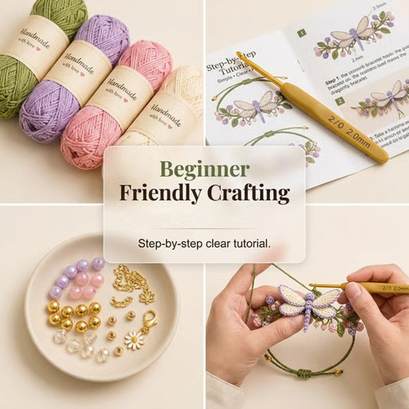 🌸 DIY komplet za zapestnice – ustvari svojo naravno lepoto! 🧶