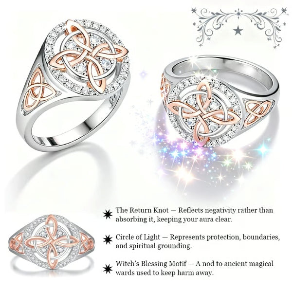 💍 Duhovni zaščitni obroč  v roza zlatu 🌟