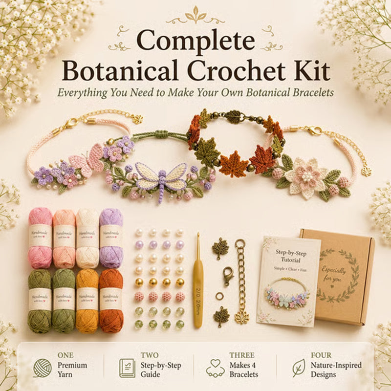 🌸 DIY komplet za zapestnice – ustvari svojo naravno lepoto! 🧶