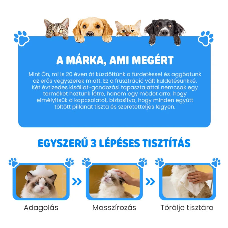 🐱 Jemná dezodorizačná pena na rastlinnej báze pre domáce zvieratá