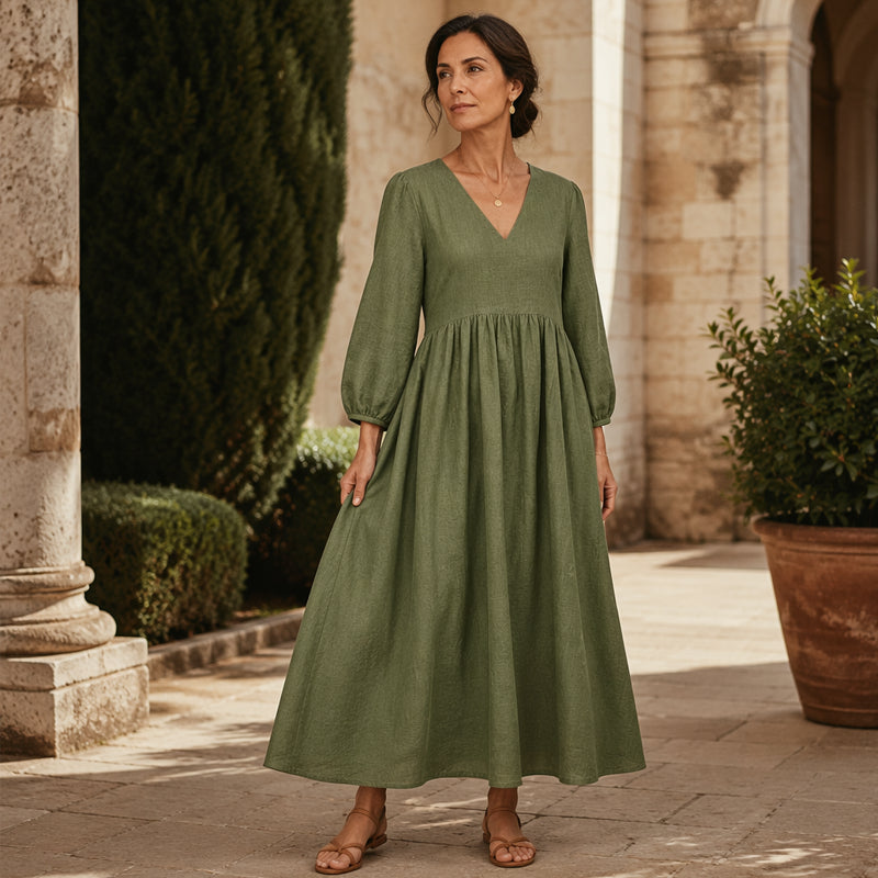 👗 Maxi obleka z V-izrezom – eleganca in udobje! ✨