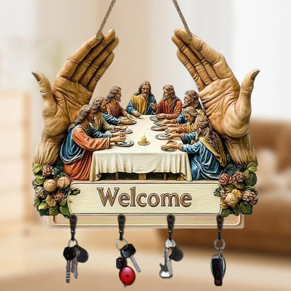 【⏰Časovno omejena polovična cena】Stenski dekorativni leseni obešalnik za ključe