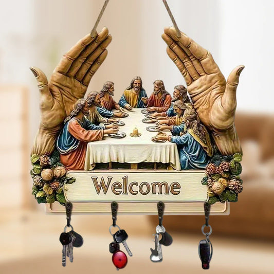 【⏰Časovno omejena polovična cena】Stenski dekorativni leseni obešalnik za ključe