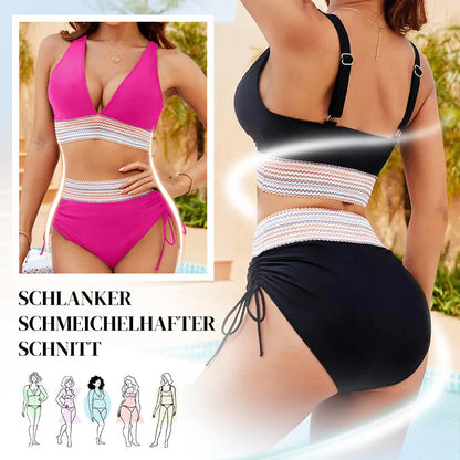 👙 Visoko krojen bikini z oporo za trebuh – Samozavest & stil na plaži! ✨