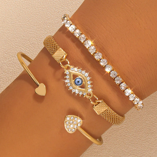 Komplet treh zapestnic v boemskem slogu