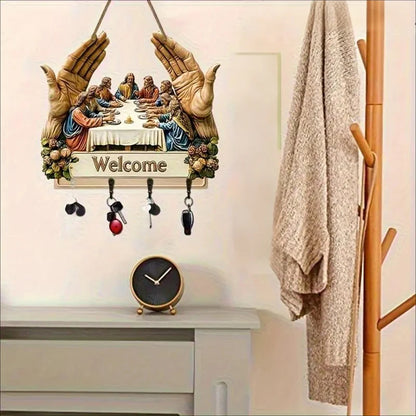 【⏰Časovno omejena polovična cena】Stenski dekorativni leseni obešalnik za ključe