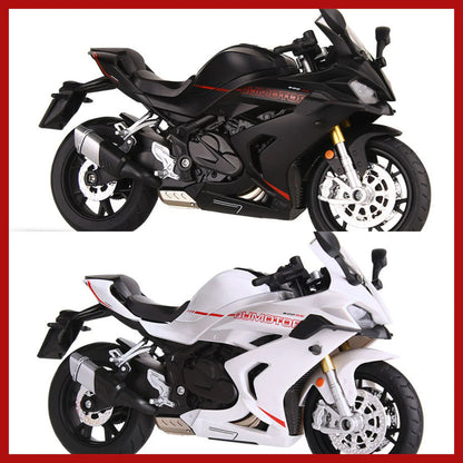 🌟 Model motornega kolesa 1:12 – Interaktivne luči + zvoki! 🏍️