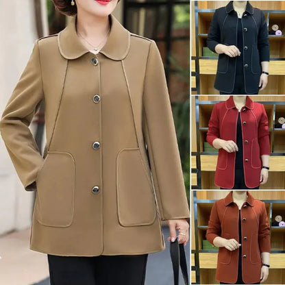 Jesen in zima Nova topla, dvostranska jakna srednje dolžine