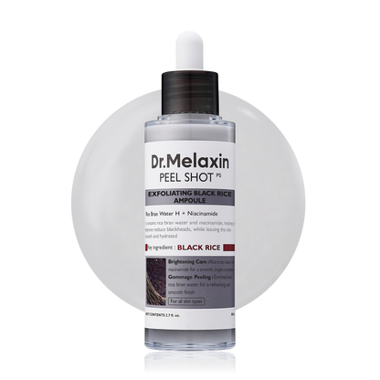 Korean Dr. Melaxin White and Black Rice Exfoliating Hydrating Essence Moisturizing Gentle Exfoliation Soften Serum Skin Care