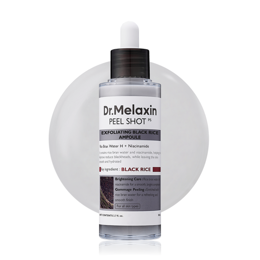 Korean Dr. Melaxin White and Black Rice Exfoliating Hydrating Essence Moisturizing Gentle Exfoliation Soften Serum Skin Care