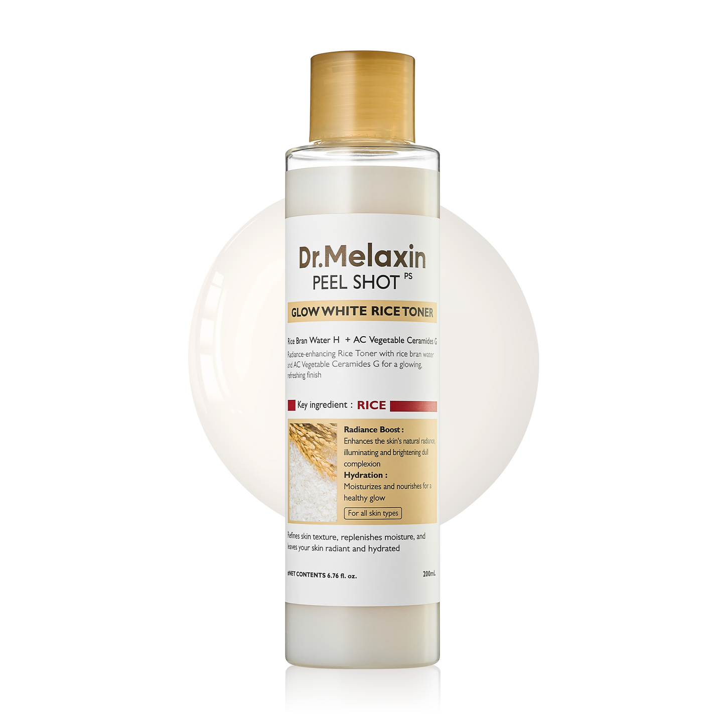 Korean Dr. Melaxin White and Black Rice Exfoliating Hydrating Essence Moisturizing Gentle Exfoliation Soften Serum Skin Care