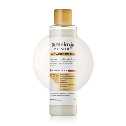 Korean Dr. Melaxin White and Black Rice Exfoliating Hydrating Essence Moisturizing Gentle Exfoliation Soften Serum Skin Care