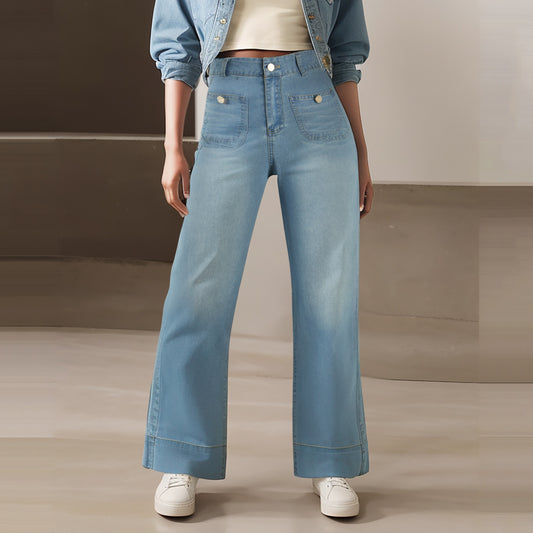 Pomladna modna posodobitev?Hlače s širokimi hlačnicami Tummy Control Sailor