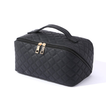 ✨ Ženska potovalna kozmetična torbica – vodoodporna organizatorka za ličila iz umetnega usnja z odprtino za 180° in veliko prostornino