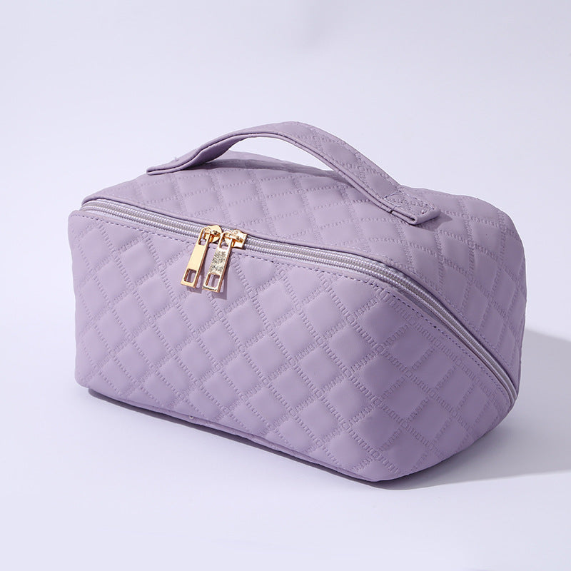 ✨ Ženska potovalna kozmetična torbica – vodoodporna organizatorka za ličila iz umetnega usnja z odprtino za 180° in veliko prostornino