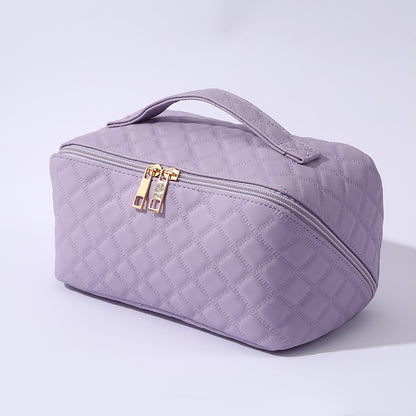 ✨ Ženska potovalna kozmetična torbica – vodoodporna organizatorka za ličila iz umetnega usnja z odprtino za 180° in veliko prostornino