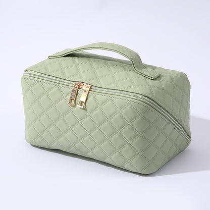 ✨ Ženska potovalna kozmetična torbica – vodoodporna organizatorka za ličila iz umetnega usnja z odprtino za 180° in veliko prostornino