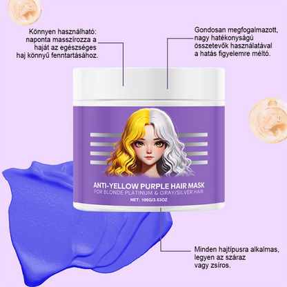 【🔥Kupite 1 dobite 1 gratis🔥】Vijolična maska za blond lase – odstranjuje rumene tone, vrača sijaj in ščiti barvo