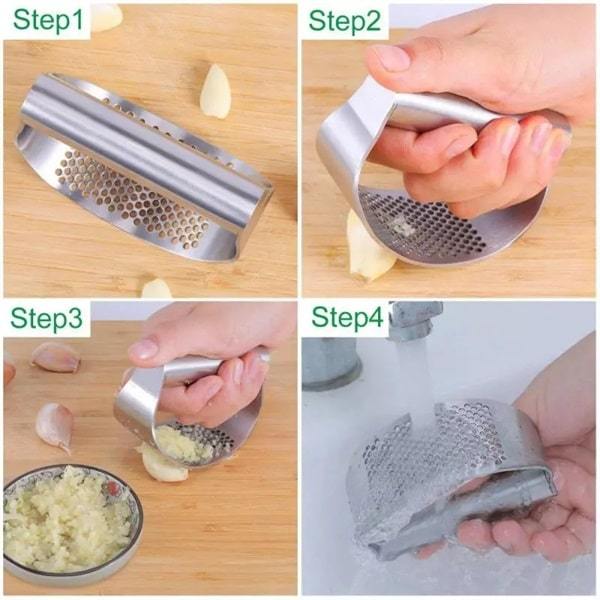 【🧄 Z lahkoto zdrobite česen ali ingver】Stiskalnik za česen iz nerjavečega jekla