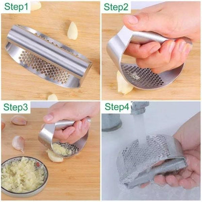【🧄 Z lahkoto zdrobite česen ali ingver】Stiskalnik za česen iz nerjavečega jekla