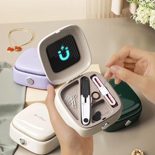 ✨Magnetic Sewing Kit – 40-Piece Portable Sewing Box with Needles, Threads & Accessories | Compact, Elegant & Easy to Use