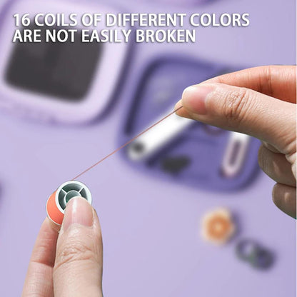 ✨Magnetic Sewing Kit – 40-Piece Portable Sewing Box with Needles, Threads & Accessories | Compact, Elegant & Easy to Use