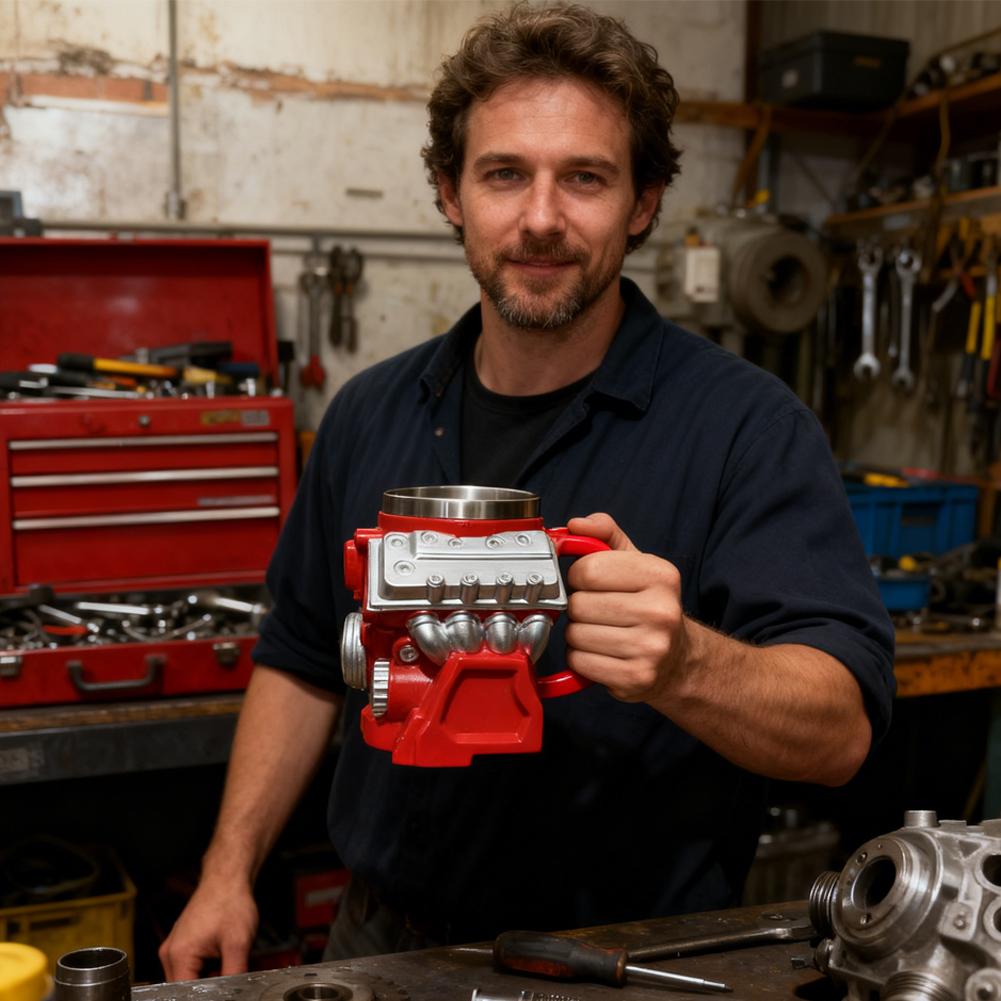 🏎️ V8 motor skodelica – za prave avto-fane zdaj! 😍