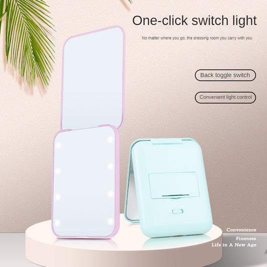 🪞Mini ogledalo za ličenje z LED osvetlitvijo – 2-kratna povečava, kompaktno in zložljivo, vaš najboljši lepotni spremljevalec na poti!