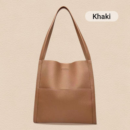 【👜 Enobarvna vrhunska torba za čez ramo - Klasična in elegantna oblika, dovolj vsestranska, da se poda k vsaki vsakodnevni obleki!】Preprosta enobarvna vrhunska torbica