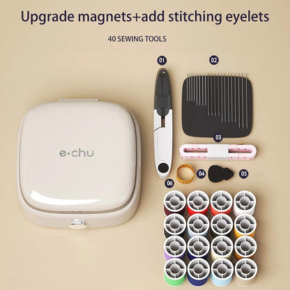 ✨Magnetic Sewing Kit – 40-Piece Portable Sewing Box with Needles, Threads & Accessories | Compact, Elegant & Easy to Use