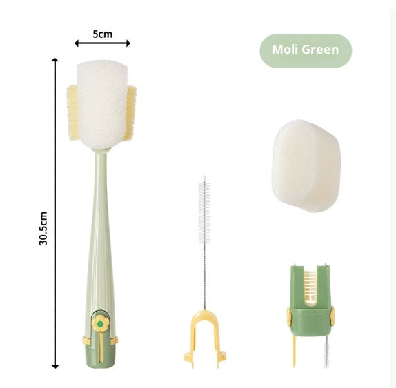 【🧽 360° čiščenje brez mrtvih kotov】Večnamenska ščetka za skodelice