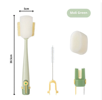 【🧽 360° čiščenje brez mrtvih kotov】Večnamenska ščetka za skodelice