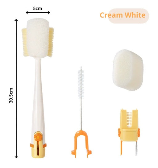 【🧽 360° čiščenje brez mrtvih kotov】Večnamenska ščetka za skodelice