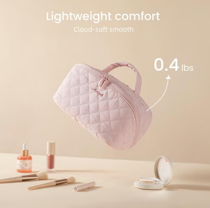 ✨ Ženska potovalna kozmetična torbica – vodoodporna organizatorka za ličila iz umetnega usnja z odprtino za 180° in veliko prostornino