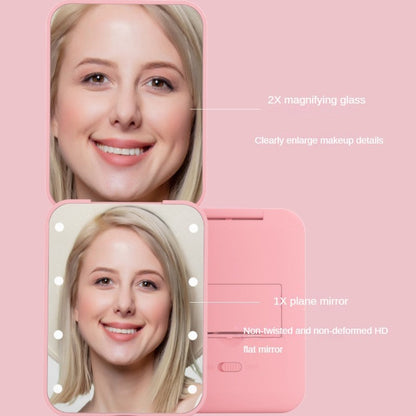 🪞Mini ogledalo za ličenje z LED osvetlitvijo – 2-kratna povečava, kompaktno in zložljivo, vaš najboljši lepotni spremljevalec na poti!