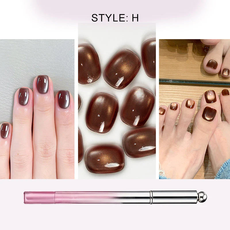 🛍️ 2-v-1 Cat Eye Nail Art Pen – Salon kakovost doma, brez orodij! ✨ Prihrani čas & denar!