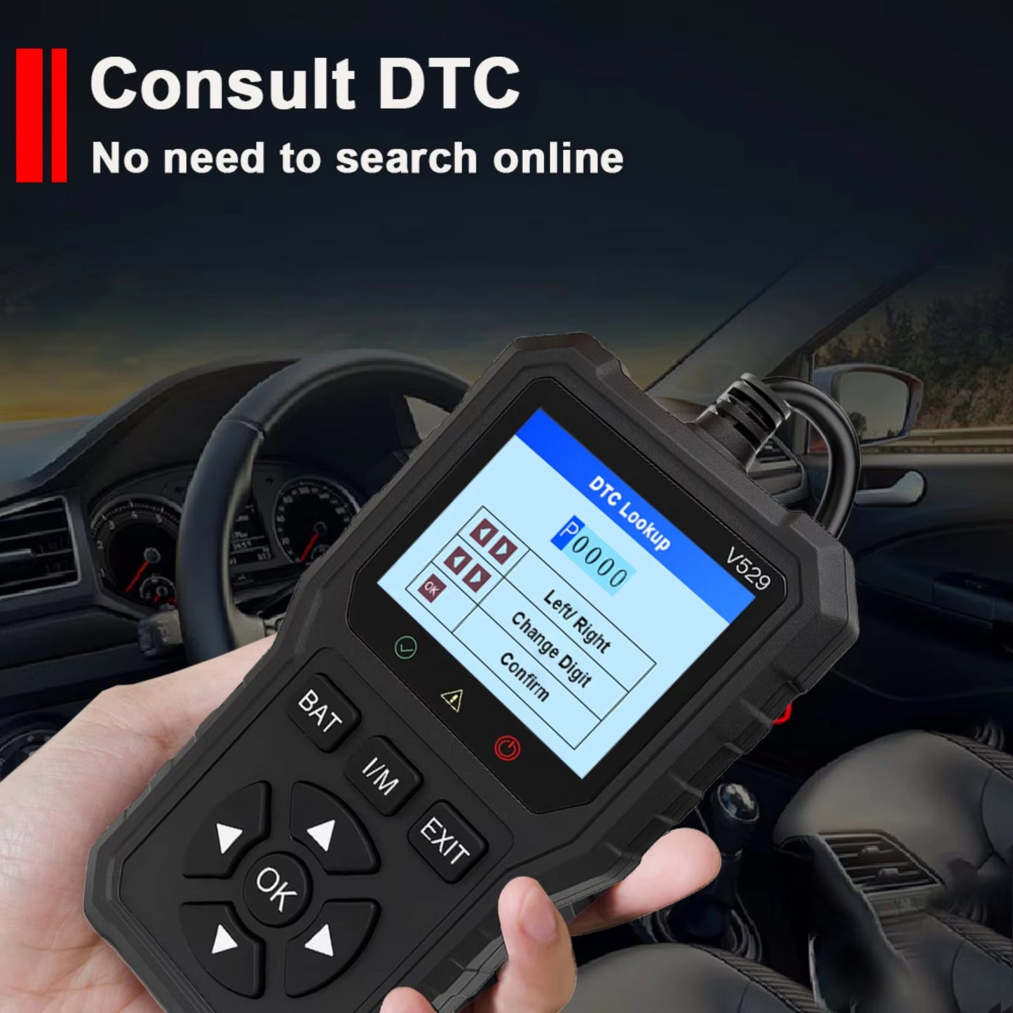 🚗 OBDII Diagnostični Skener V529 – Beremo Kode + Režimska Snemanja + 10 Jezikov! ✨