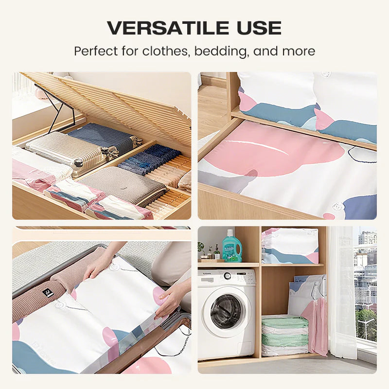 🧳 Kompresijske vrečke brez črpalke – vakuumsko shranjevanje 🛏️