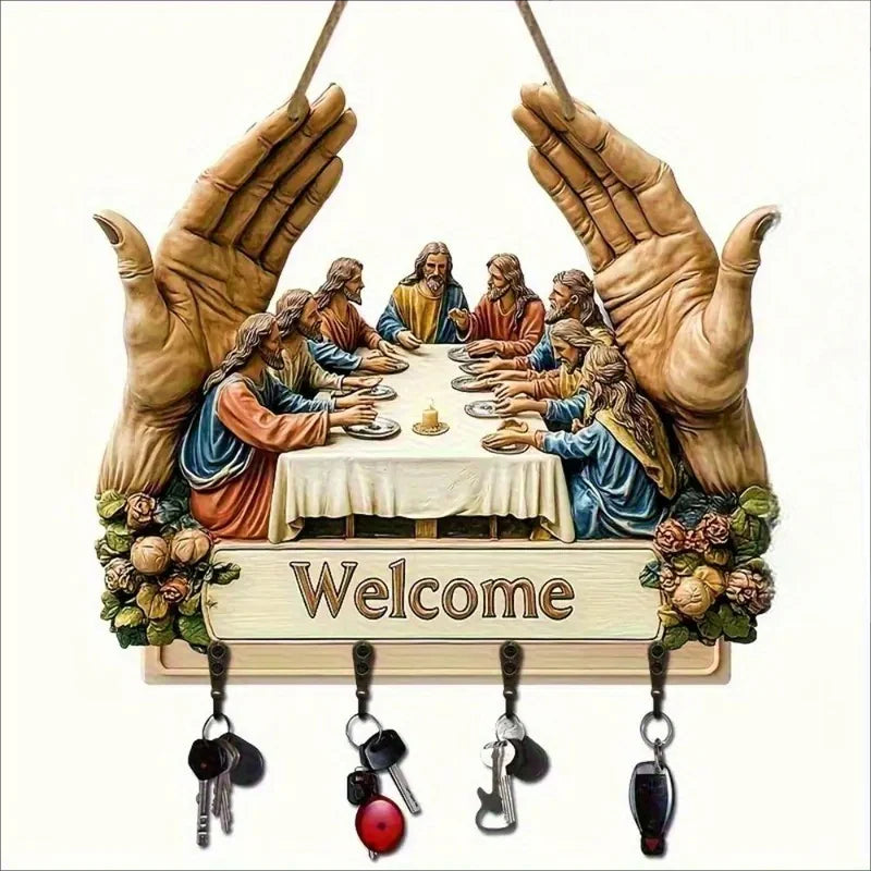 【⏰Časovno omejena polovična cena】Stenski dekorativni leseni obešalnik za ključe