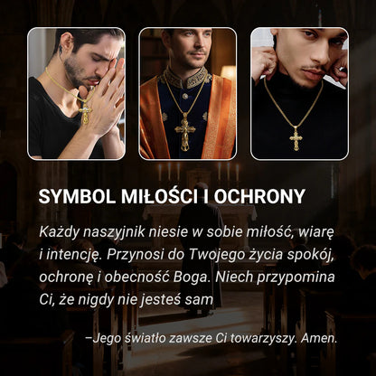 【✝️ Popolna fuzija vere in mode!】Ogrlica z obeskom, ki prikazuje Jezusa