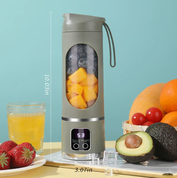450 ml-es digitális, hordozható, vezeték nélküli gyümölcscentrifuga-pohár