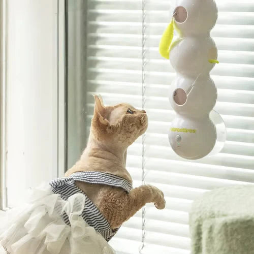 【😺 Učinkovito odpravlja dolgčas in stres pri vaši mački ter tako zabava vašega ljubljenčka.】Interaktivna električna mačja igrača gosenica