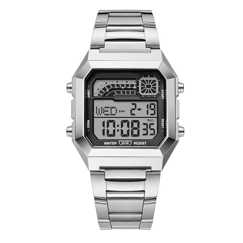 ⌚ Digitalna kvadratna unisex ura z osvetlitvijo – Jasno ponoči & odporna vsak dan! ✨