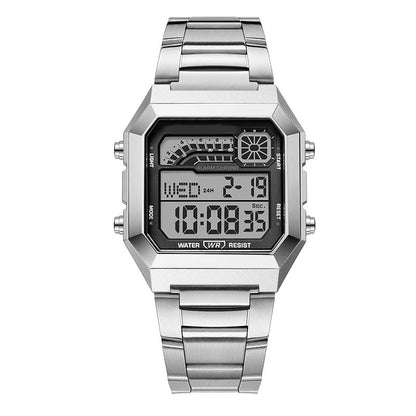 ⌚ Digitalna kvadratna unisex ura z osvetlitvijo – Jasno ponoči & odporna vsak dan! ✨